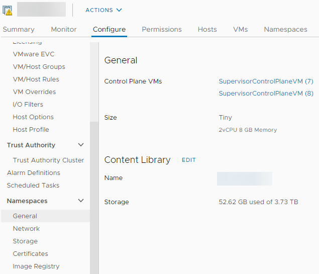 WorkloadCluster ContentLibrary